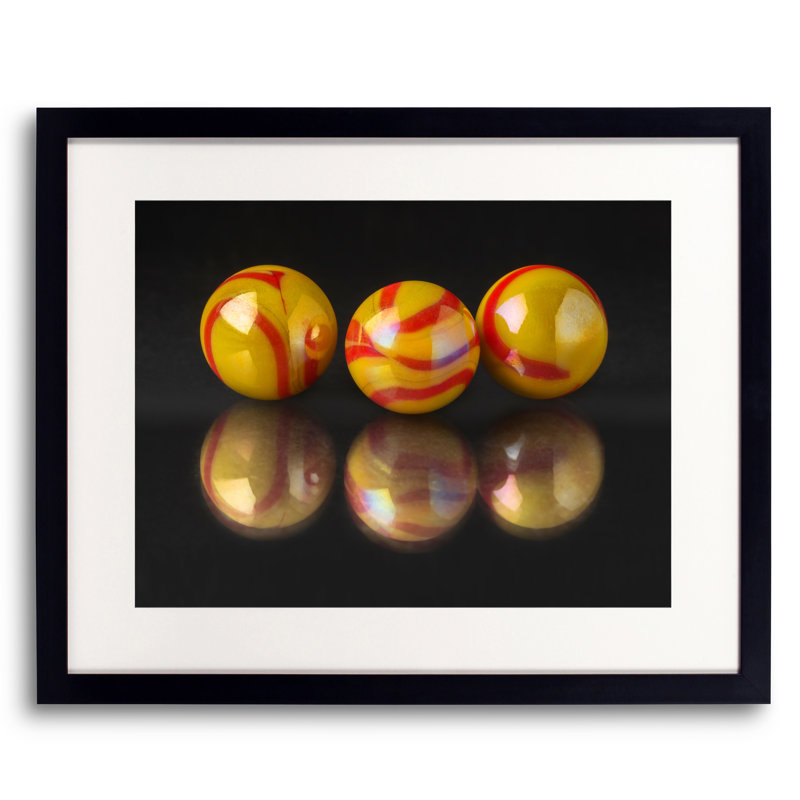 Marbles Print by Philippe Monthoux, 16" H x 20" W, Black Framed Paper