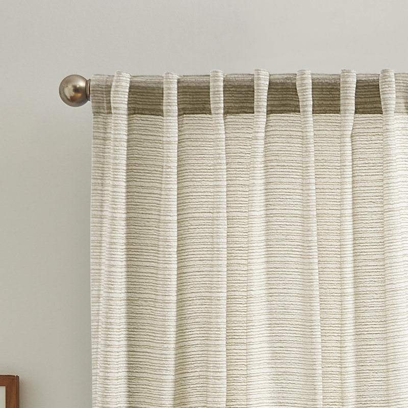 DKNY Bazinet Linen 50 X 84 Curtain Panel Pair, 50" W x 84" L