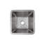 15" Square Hammered Copper Bar/Prep Sink in Nickel w/ 2" Drain Opening