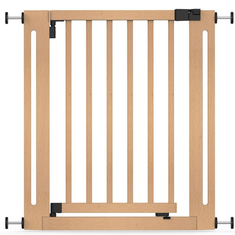 Wooden Elegance Gate, Pressure Fit Safety Gate, 57cm Extra Wide Doorway, 75cm H x 123cm W x 2.3cm D, Natural