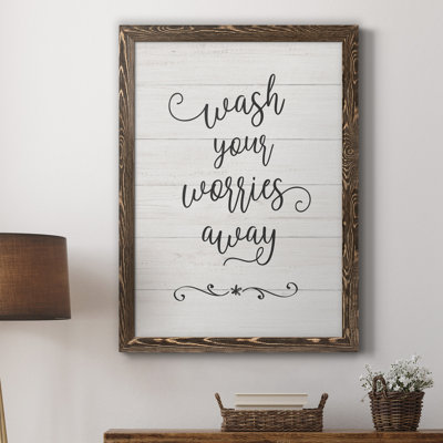 «Wash Worries», art textuel sur toile