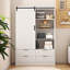 Armoire de rangement haute avec garde-robe-864032006