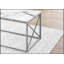 Ensemble de tables élégantes en marbre blanc stratifié et en métal gris pour le salon, la table basse, le côté et l'accent