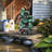 19.88"H Resin LED Fountain With Frogs Statue
