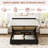 Full Size Bed Frame with Lift Up Storage, Corduroy Upholstered Platform Bed with Wingback Headboard, Solid Wooden Slats, No Box Spring Needed, Hydraulic Support, Black-2035002014-2035002009