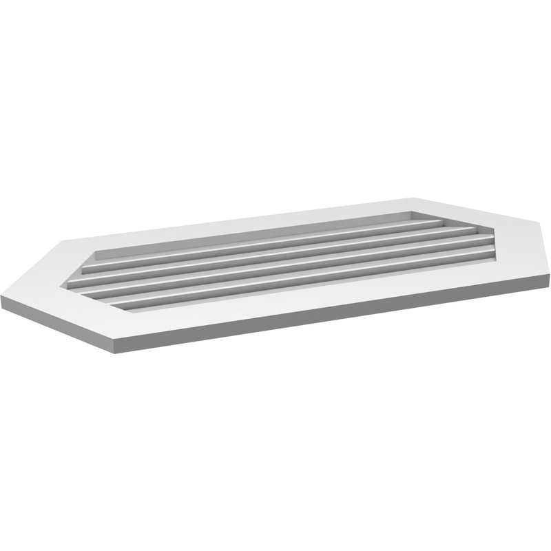 Évent horizontal fonctionnel à pignon en uréthane à surface horizontale Signature, H 20 po x l 42 po x P 1 po