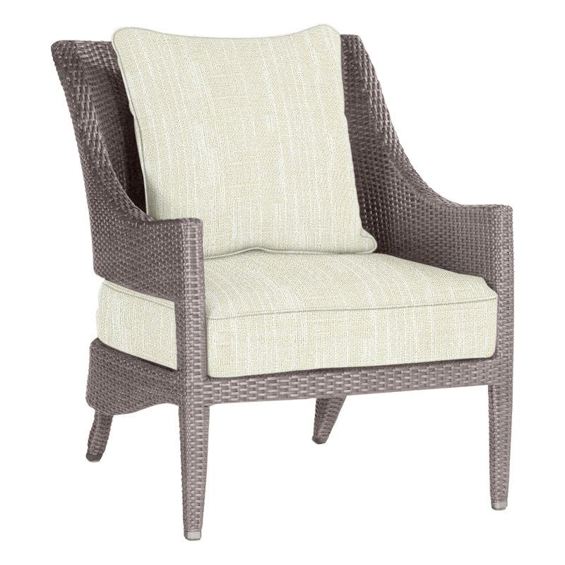 Athena Woven Lounge Chair - Oyster, Dove Sunbrella Linen, Welt, Oyster