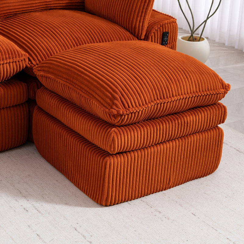 Canapé modulaire en L, Orange