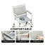 Commode de chevet pour salon confortable avec fauteuil rembourré, chaise de douche à roulettes, dossier