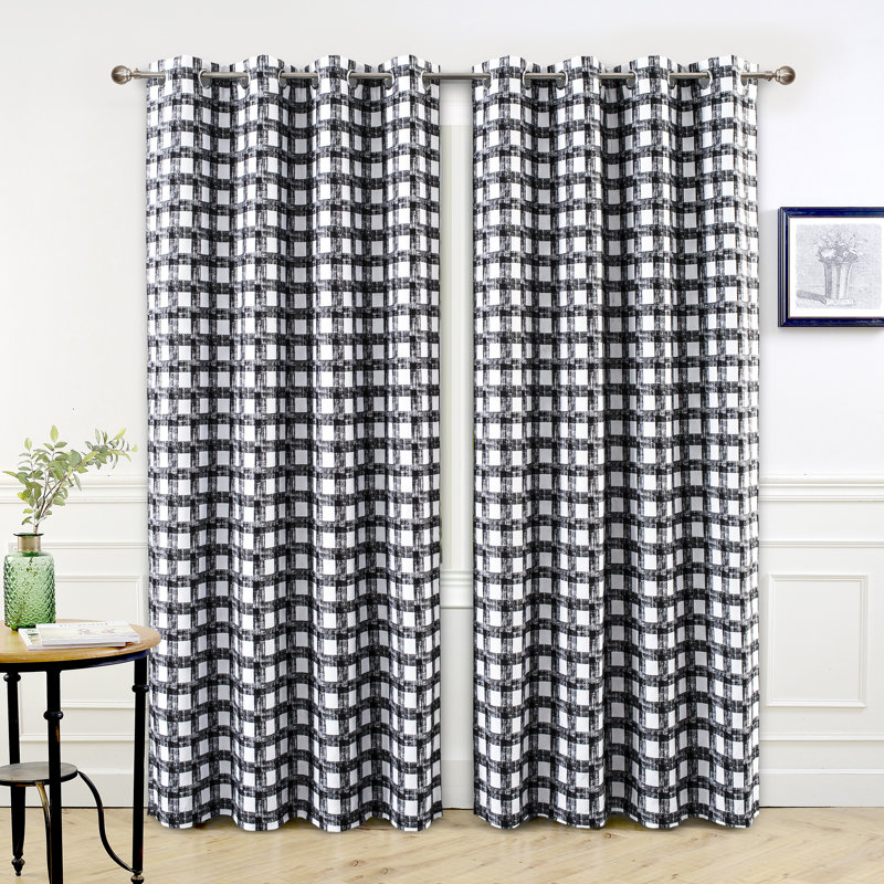 Sabastian Blackout Curtains / Drapes Pair, Black