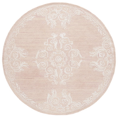 Watton Hand Tufted Wool/Viscose/Cotton Oriental Rug in Ivory/Light Brown
