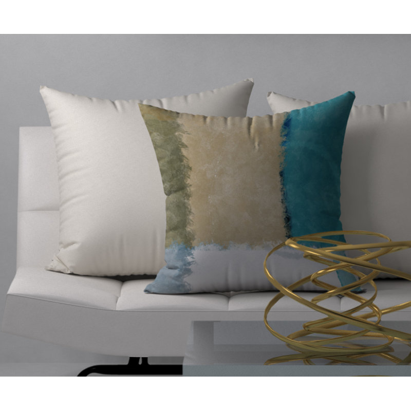 Coussin décoratif carré riche et à droite, 24 po x 24 po