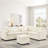 Beige 97 Inch L-Shaped Chenille Sectional With Storage And 7 Seat Options Seats, , For Home Living