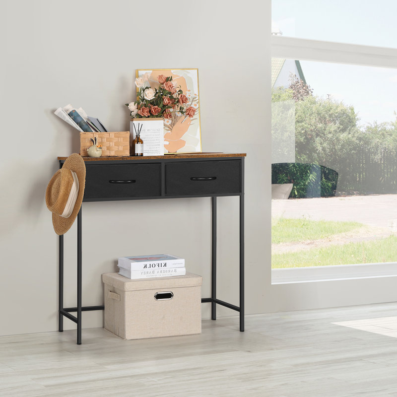 Aubane 31.5'' Console Table, Black, Brown