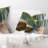 Straight Path in Bamboo Forest - Forest Printed Throw Pillow