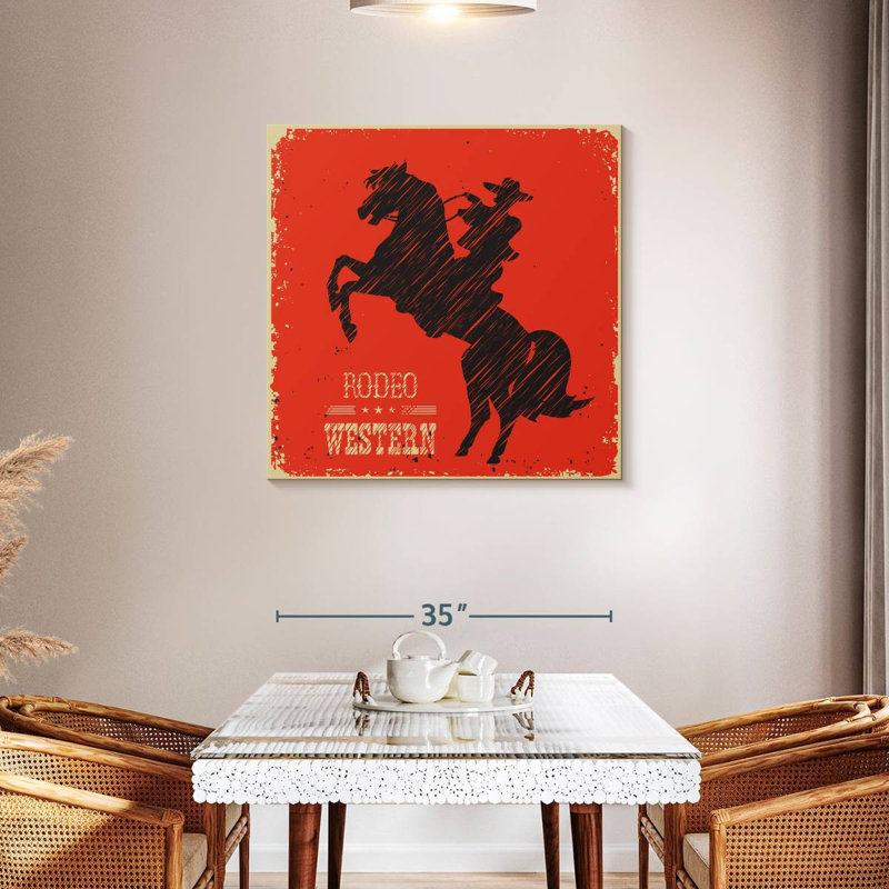 Lelar Western Rodeo, 36" H x 36" W