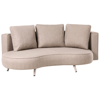 Delynda 210cm Wide Curved Metal Patio Sectional with Cushions