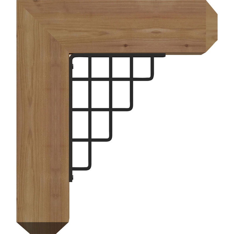 Support simple Ironcrest de 4 po Diane, H 14 po x P 11 1/2 po, Cèdre rouge de l'Ouest l 4 po x T 2 po (sciage br