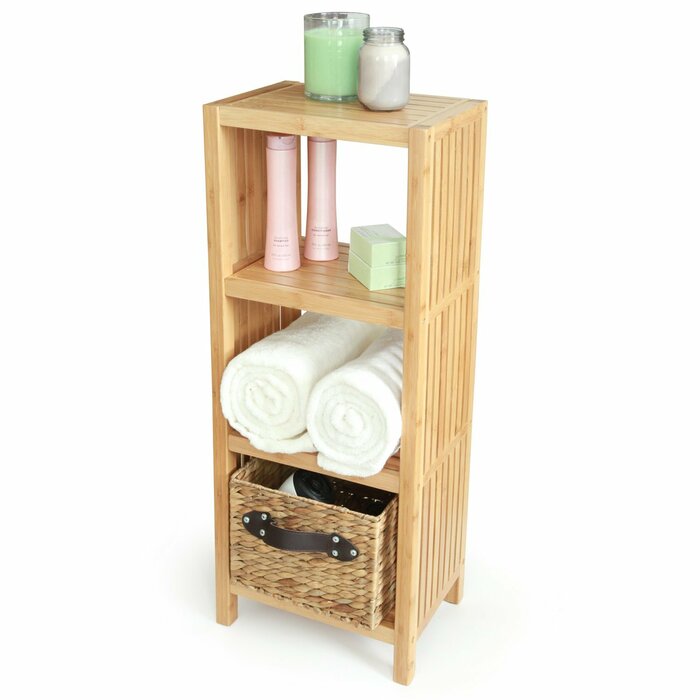 Ebern Designs Jenelle Solid Wood Freestanding Bathroom Shelves ...