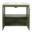 Organisateur de meuble-lavabo 36 po avec lavabo en céramique, ensemble d'armoire de rangement, vert olive