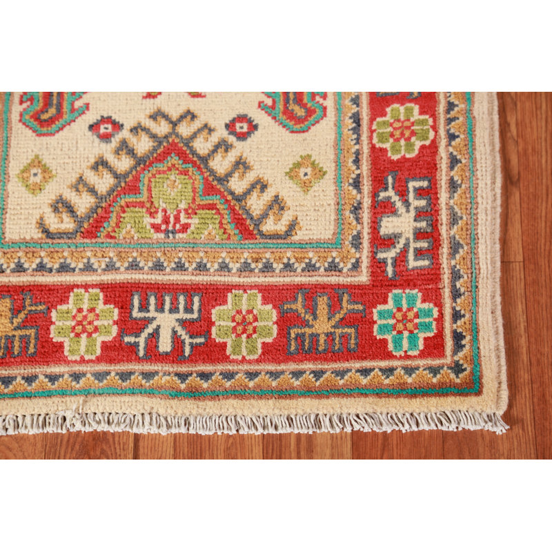 Tapis décoratif fait à la main Kazak 2x3