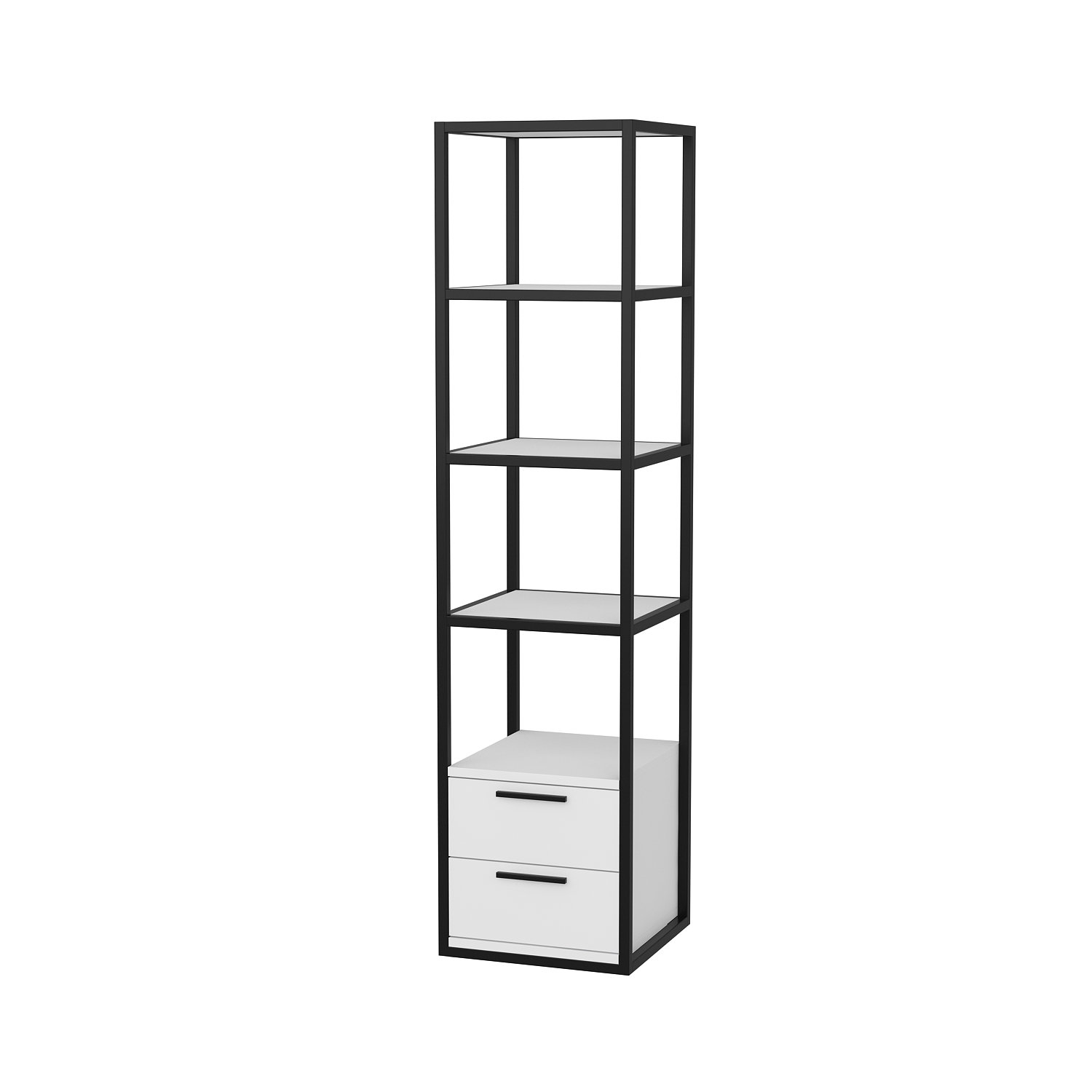 Gracyn 8-Tier Narrow Bookshelf with Adjustable Shelves Millwood Pines Color: White