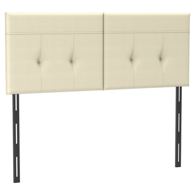 Upholstered King Size Headboard,Sturdy Metal Legs,Tufted Upholstery Design by Ebern Designs