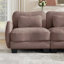 Canapé surdimensionné en chenille 4 places avec design ergonomique incurvé et coussins de taille