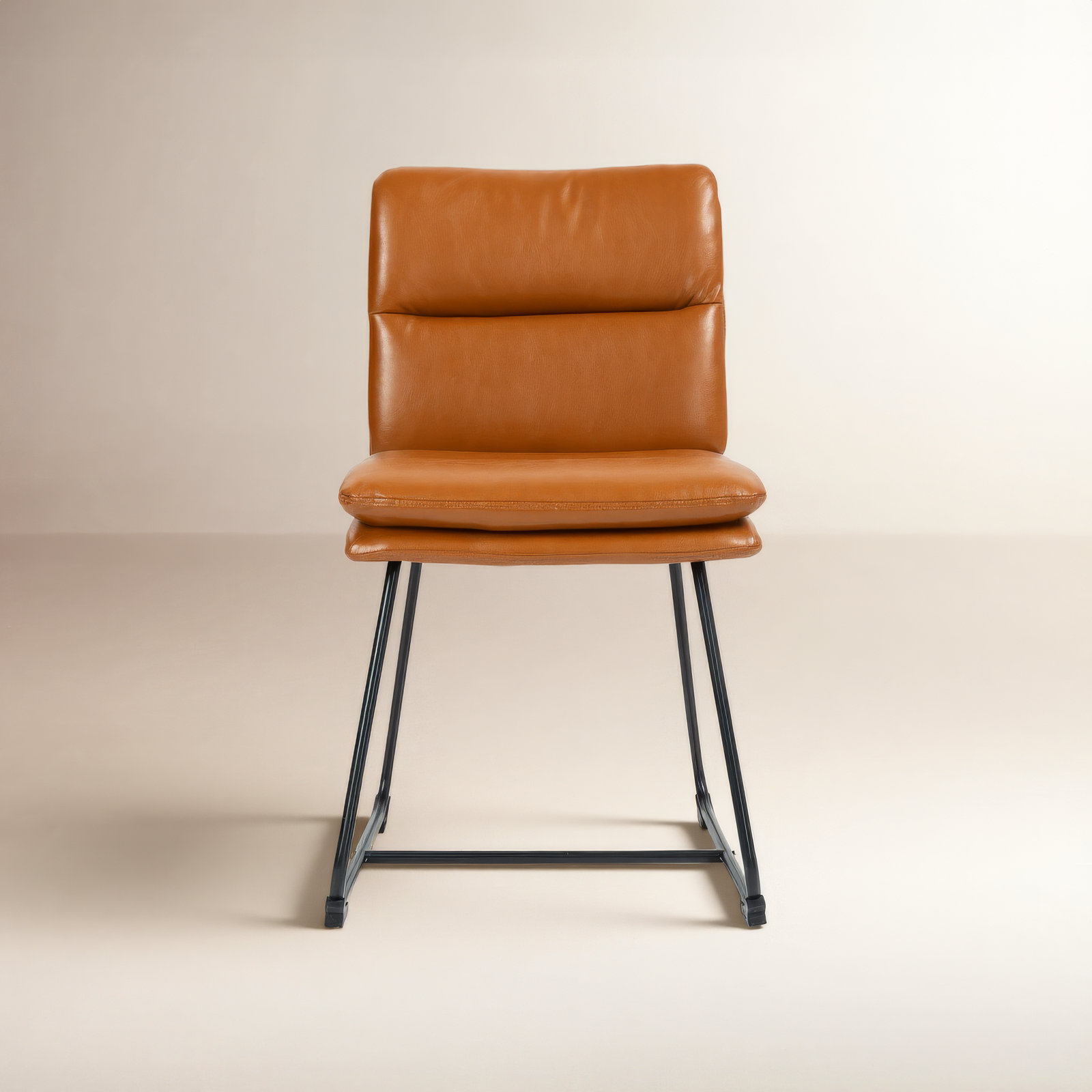 Volana Side Chair, Cappuccinno Faux Leather