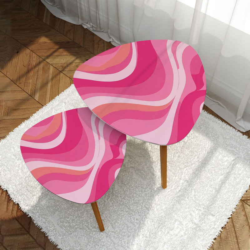 Ensemble de 2 tables basses gigognes Triangle