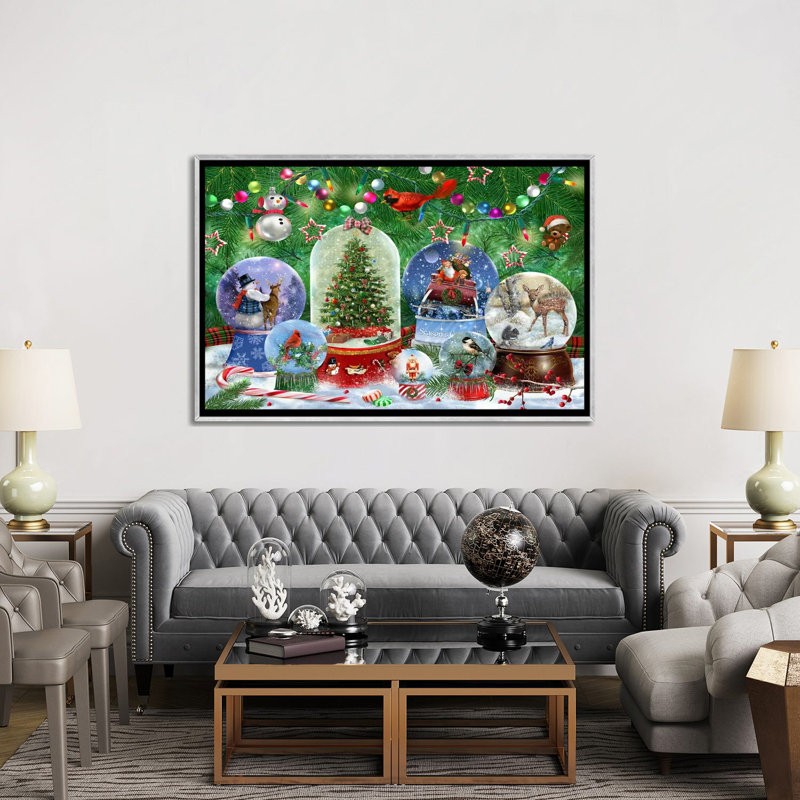 Magie de Noël II - reproduction d'art murale - toile encadrée, H 40 po x l 60 po, Impression encadrée sans passe-partout