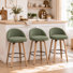 Tabourets de bar pivotants en velours Louise