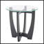Table basse ronde en verre 23,5 pouces-240215417