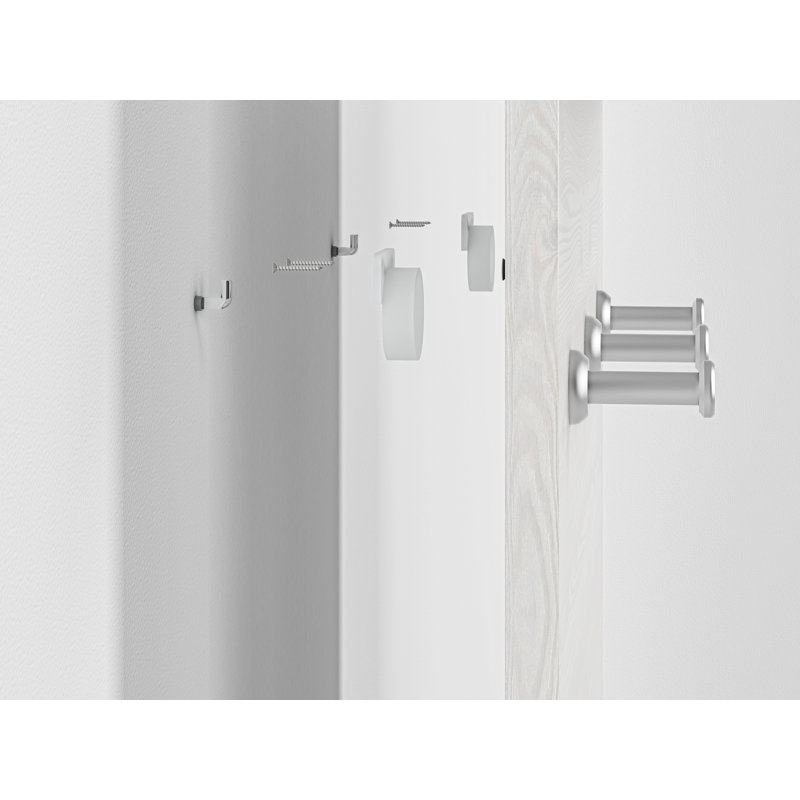 Azara Wall 3 - Hook Wall Mounted Coat Rack