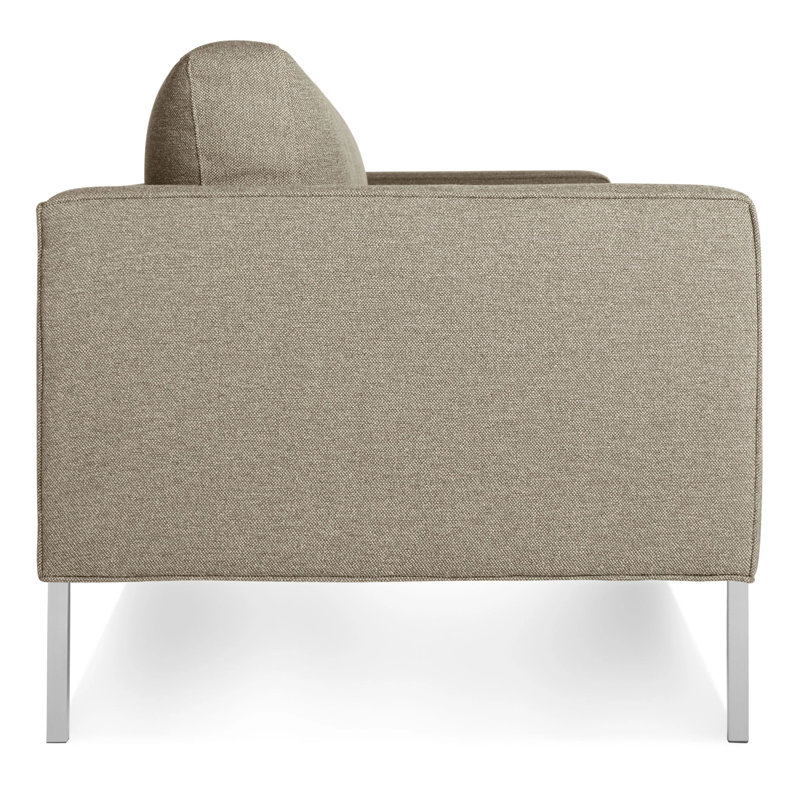 Paramount Sofa, Sanford Ceramic Crossweave, Stainless Steel, 32" H x 95" W x 34" D