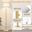 Lampe sur pied à intensité variable pour le salon, ampoule DEL 11 W incluse, lampe sur pied moderne avec base en marbre