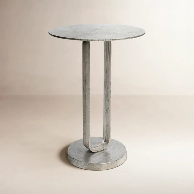 Table de bout Monoloop, Argent argent