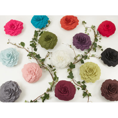 Felt Collection Appliqued Throw Pillow