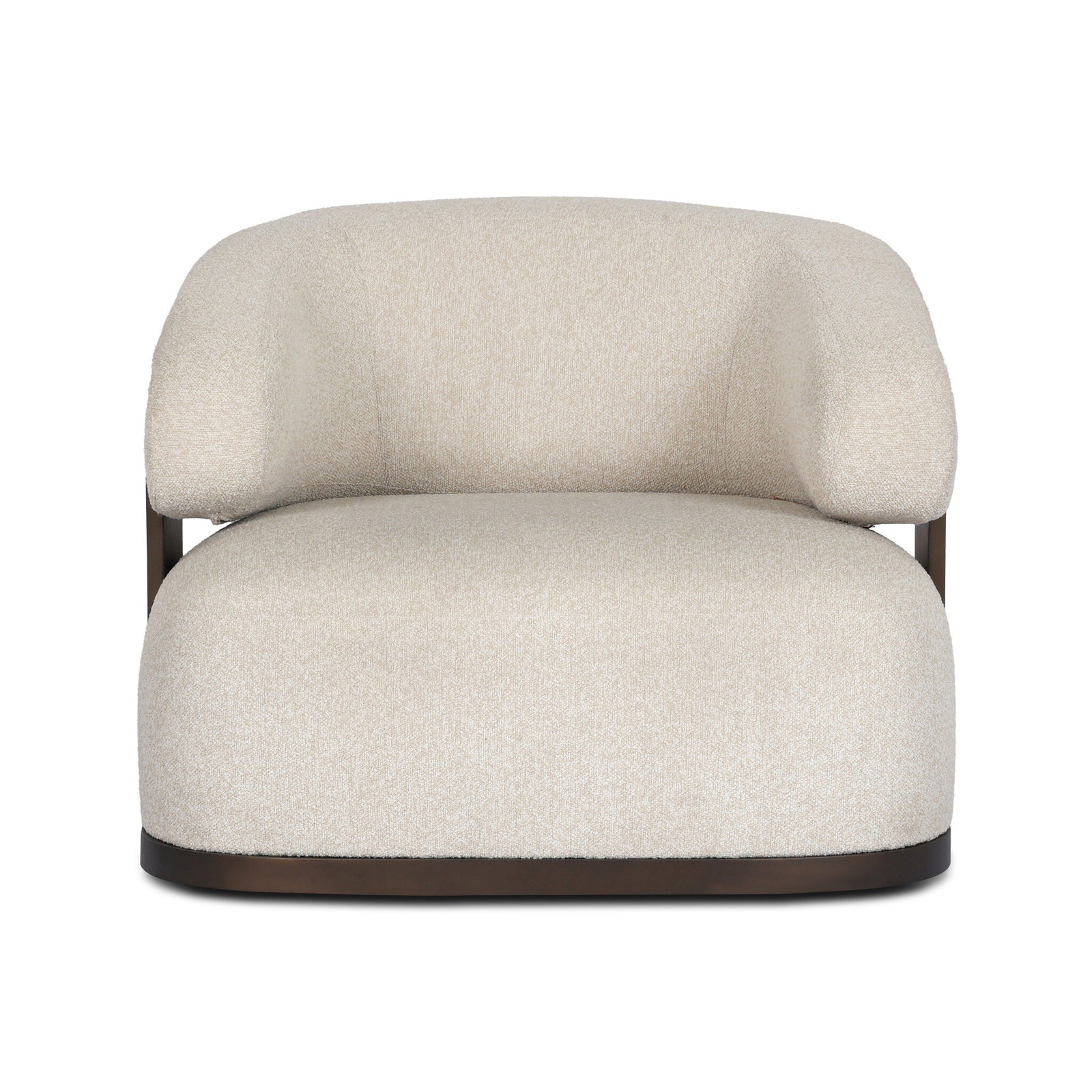 McKay Boucle Upholstered Outdoor Swivel Chair
