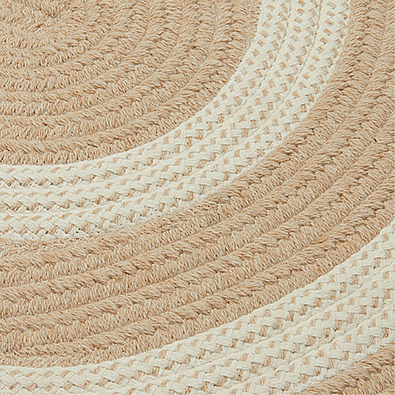 Tapis de surface beige en laine tissé à la main Van Cleef, Tapis de couloir ovale 2 pi x 12 pi