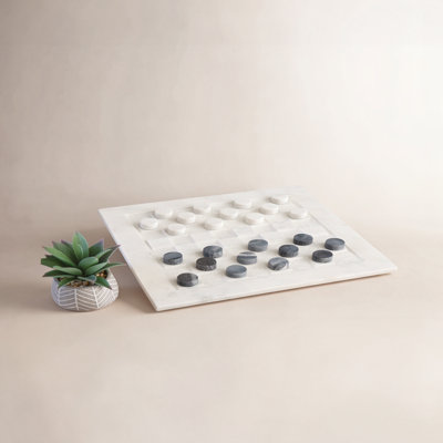 Marble Checkers Game Set