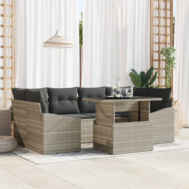 234cm Wide Patio Sofa with Cushions