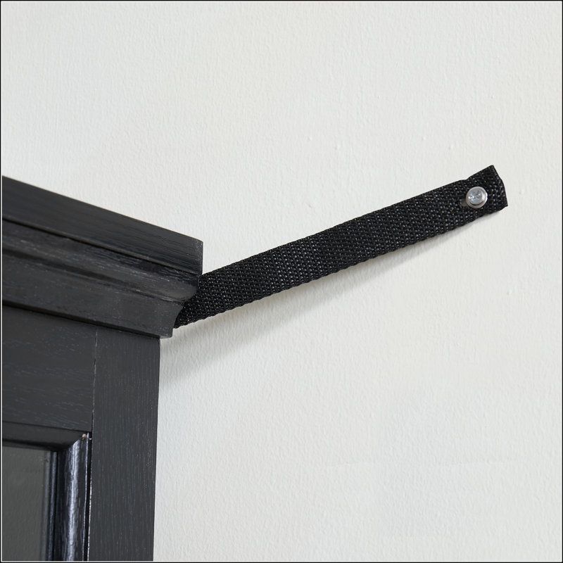 Vitrine antique avec portes en verre et tablettes réglables pour la maison ou le bureau, ampoule E26 incluse, Black