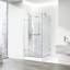 Cabine de douche à charnière sans cadre de l 36 po x P 36 po x H 79 po avec verre transparent 3/8 et base Monteray-50807751