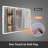 Mickenna 48'' W 36'' H Frameless Medicine Cabinet with Mirror and 6 Shelves