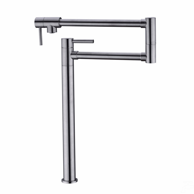 Pot Filler Faucet With Extension Shank, Brushed Nickel