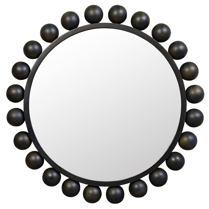 Cooper Flat Metal Wall Mirror, Black