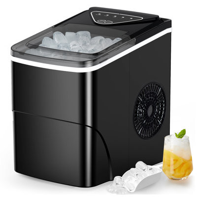 Ice Maker Countertop,Portable Make bullet Ice Maker, Self-Cleaning Ice Machine, 26 Lbs in 24 Hrs, Ortable Pellet Ice Maker  for Home, Kitchen and Office
