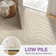 Liverpool Solid Wave 3D Soft Plush Textured Washable Non-Slip Beige Indoor Rug
