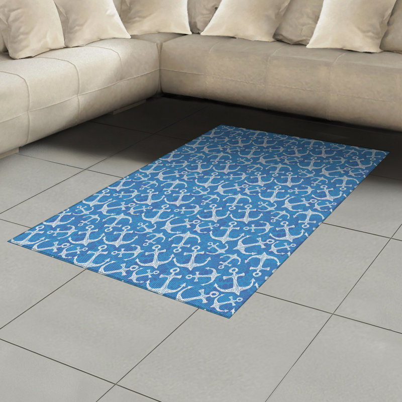 Anchor High Density Long Fiber Poly Threads Decorative Area Rug Carpet, Rectangle 4' x 5'8"